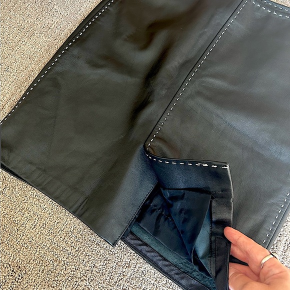 INC / Pencil / Genuine Leather Skirt / 4P - Picture 4 of 7